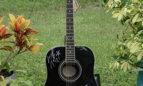 Autographed Guitar For The "Giving Back" Charity Event
