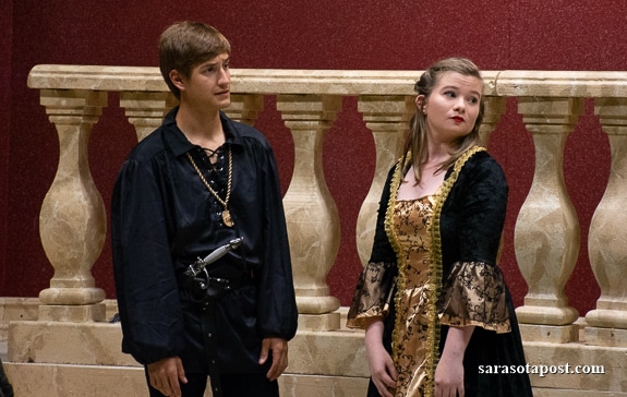 Calen Allen and Katherine Dye play Andrew and Deirdre in 'I Hate Hamlet' at The Island Players on Anna Maria Island, FL