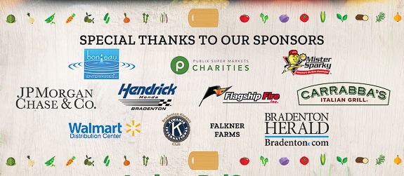 Sponsors for Chefs Cooking for Kids event at Seafood Shack in Bradenton, FL