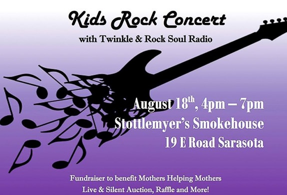  Kids Rock Concert at Stottlemyer’s Smokehouse in Sarasota with Twinkle and Rock Soul Radio 
