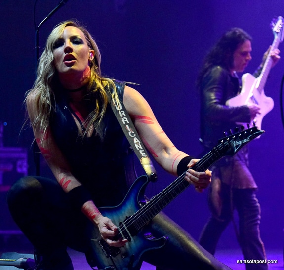 Nita Strauss playing at Ruth Eckerd Hall with Alice Cooper in Clearwater, FL
